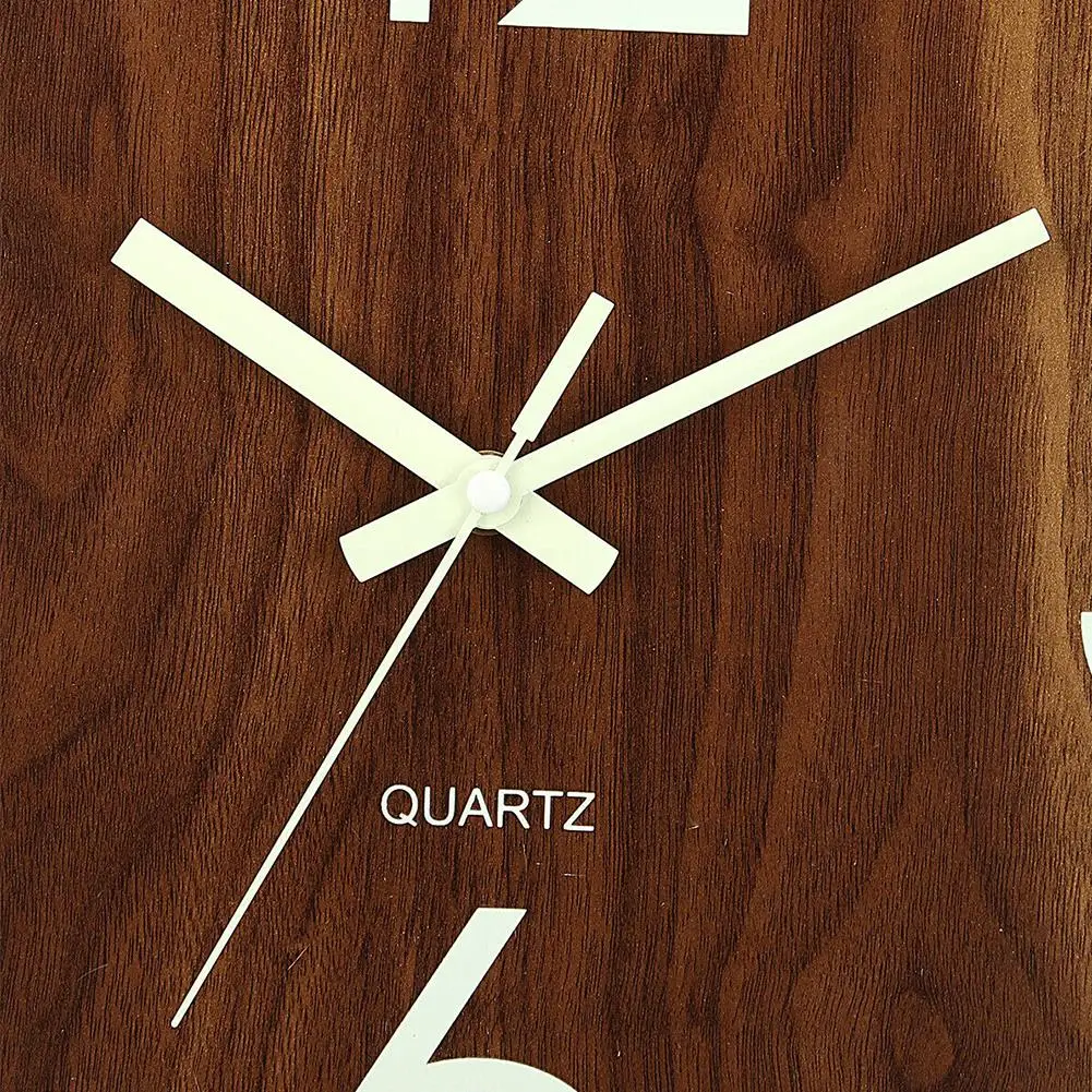 Luminous Wall Clock 12 Inch Wooden Silent Non-Ticking Kitchen Wall Clocks With Night Lights For Indoor/Outdoor Living Room Bed