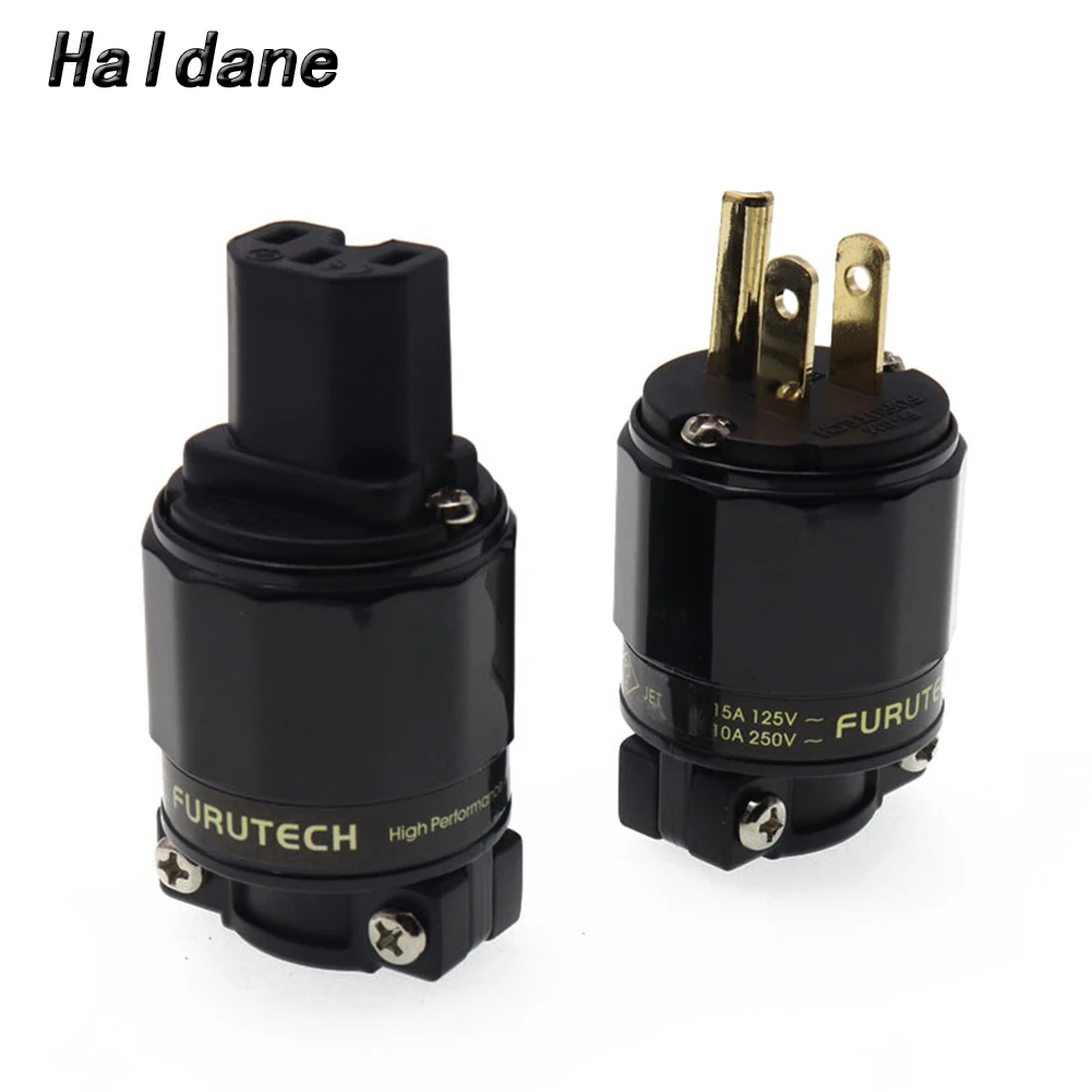 

Haldane pair HIFI FI-11-N1M(G) US Version Gold Plated Power Connector Series Power Plug Jack for DIY AC power Cord Cable