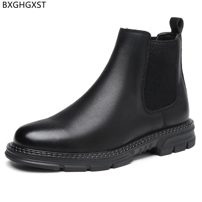 

Ankle Boots for Men Male Winter Shoes Men Chelsea Boots Men Leather Casual Shoes Chunky Boots Designer Shoes Zapatillas Hombre