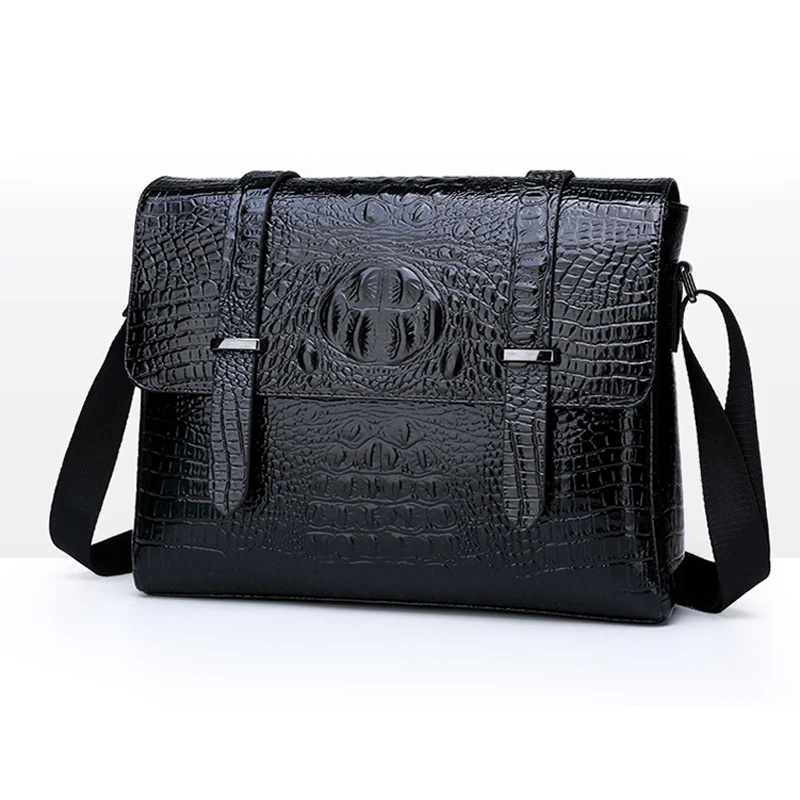 

2021 New Fashion Business Men's Handbags Alligator Leather Male Shoulder Bag Vintage Crossbody Luxury Messenger Briefcase Bags