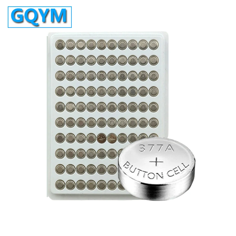 100PCS AG4 377A 377 LR626 SR626SW SR66 LR66 button cell Watch Coin Battery