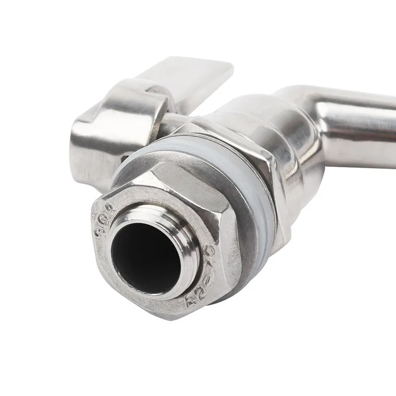 3/8\' Beverage Dispenser Faucet Tap Stainless Steel Spigot  Cold Beer Drink Juice Wine Barrel Faucet