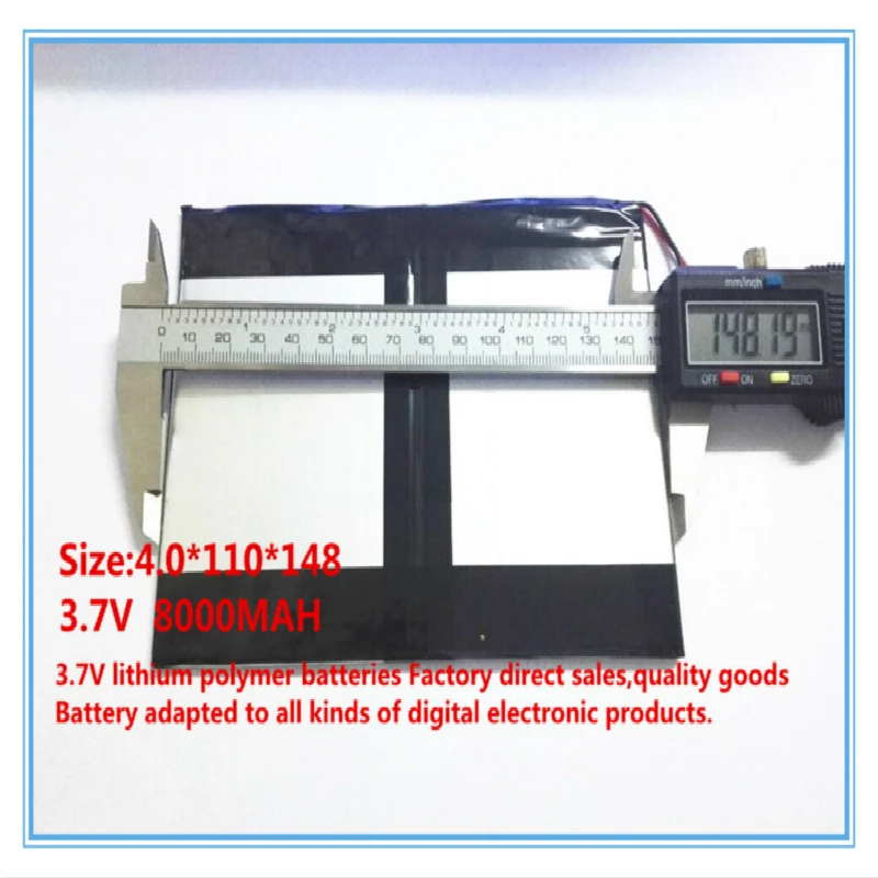 

40110148 3.7V,8000mAH,[40110150] PLIB (polymer lithium ion /Li-ion battery) for tablet pc,mid,power bank,for N10, A10