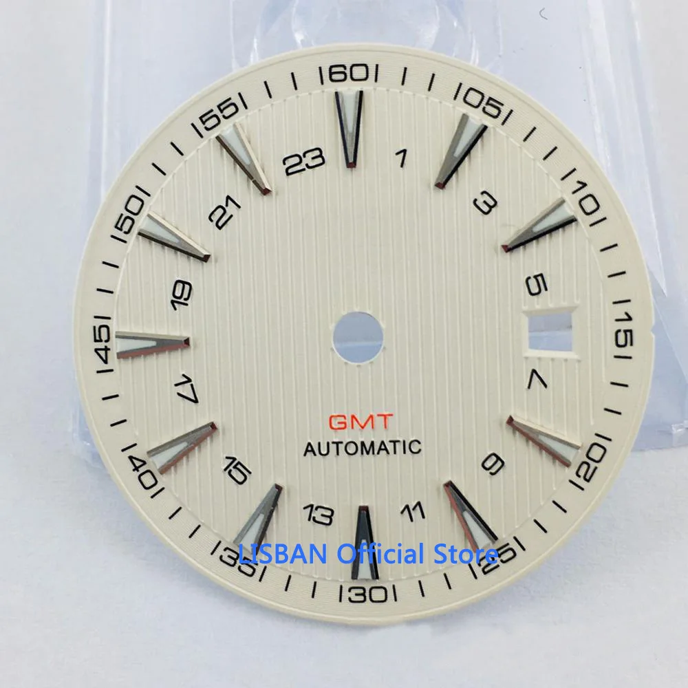 31mm blue black white watch Dial luminous Fit ETA 2836/2824 DG2813/3804 Miyota 8215 821A 8205 automatic movement