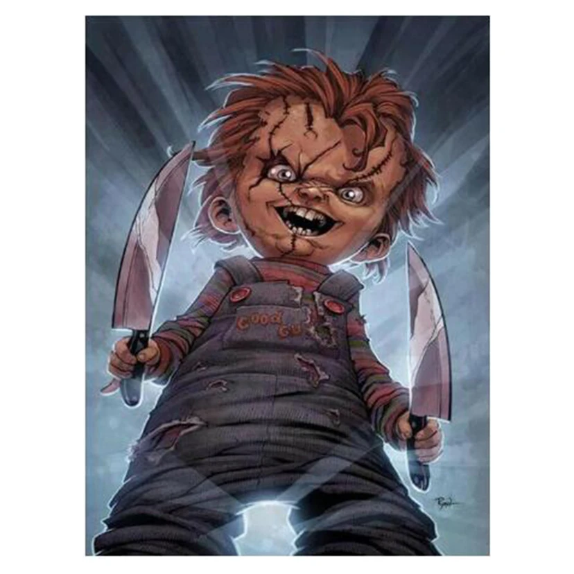 Halloween Gift 5D DIY Diamond Painting Horror Muppet Killer Chucky Full Drill Embroidery Cross Stitch Mosaic Home Decor Art WR10