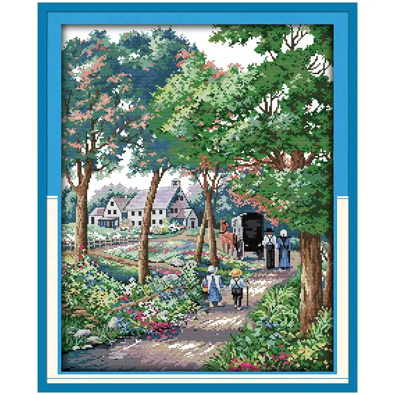 Outing Patterns Counted Cross Stitch Set DIY 11CT 14CT 16CT Stamped DMC Cross-stitch Kit Embroidery Needlework Home Decor Gifts