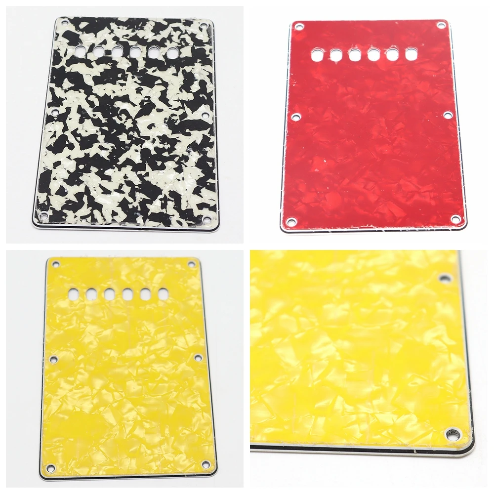 6 Hole PVC Guitar Back Plate Pickguard Tremolo Backplate for ST Modern   Style Electric Guitar Special offer