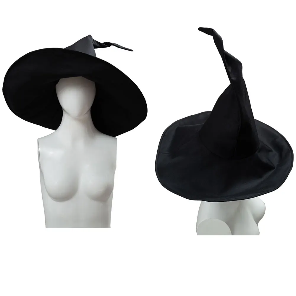 

Wizard Minerva McGonagall Hat Cosplay Black Round Hat Accessories Prop for Hallowen Carnival Party