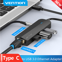 Vention USB C Ethernet Adapter USB 3.0 USB C to RJ45 Lan USB HUB for Xiaomi Mi Box MacBook iPad Type C Ethernet Network Card