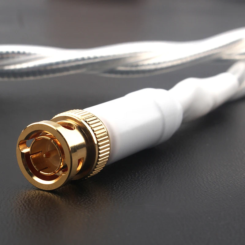 HiFi HD Odin BNC Digital Coaxial Cable 75ohm Crystal Copper Silver Plated Audio line