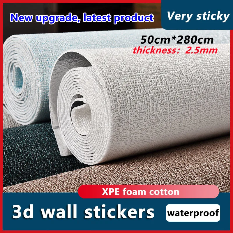 

New Design Wallpaper Moisture-Proof Self-Adhesive Wallpaper Home Decoration 3D Wall Sickers Fireproof 3D Wallpaper Home Decor