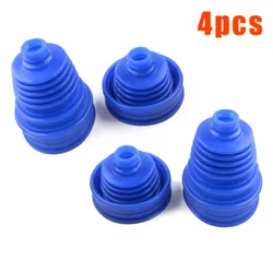 4Pcs Blue Universal Silicone CV Constant-velocity Dust Cover Joint Boot Drive Shaft Cars Tools