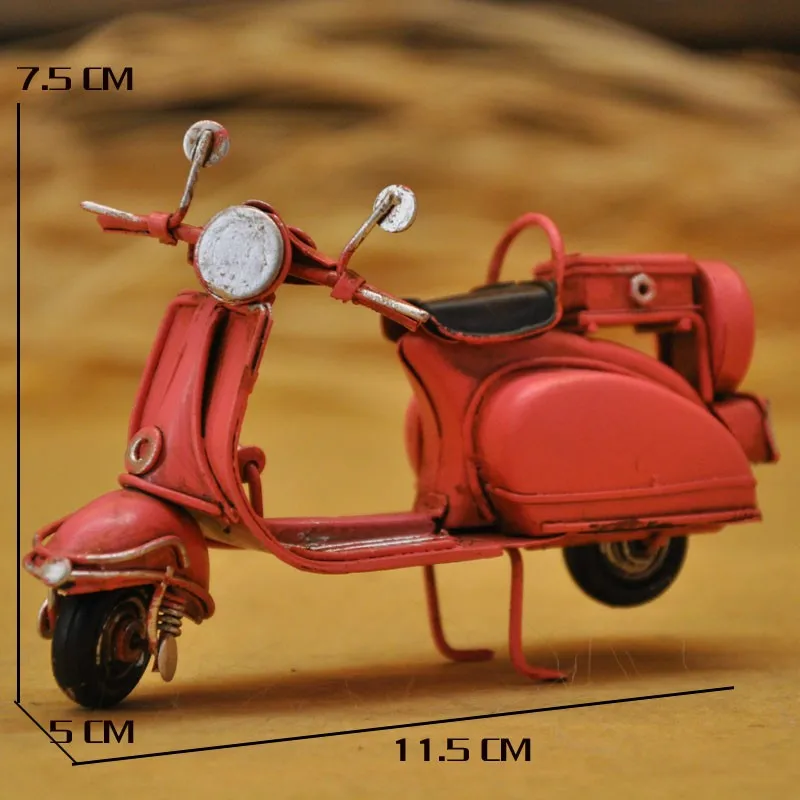 Home Decor Decoration Crafts Figurines Vintage Iron Metal Craft Mini Classic Motorcycle Models