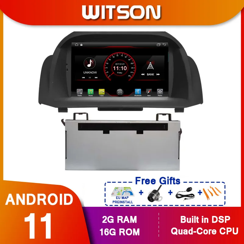 WITSON Android 11 Автомобильный GPS для FORD FIESTA 2013- 2017, автомобильная магнитола, bluetooth-навигация