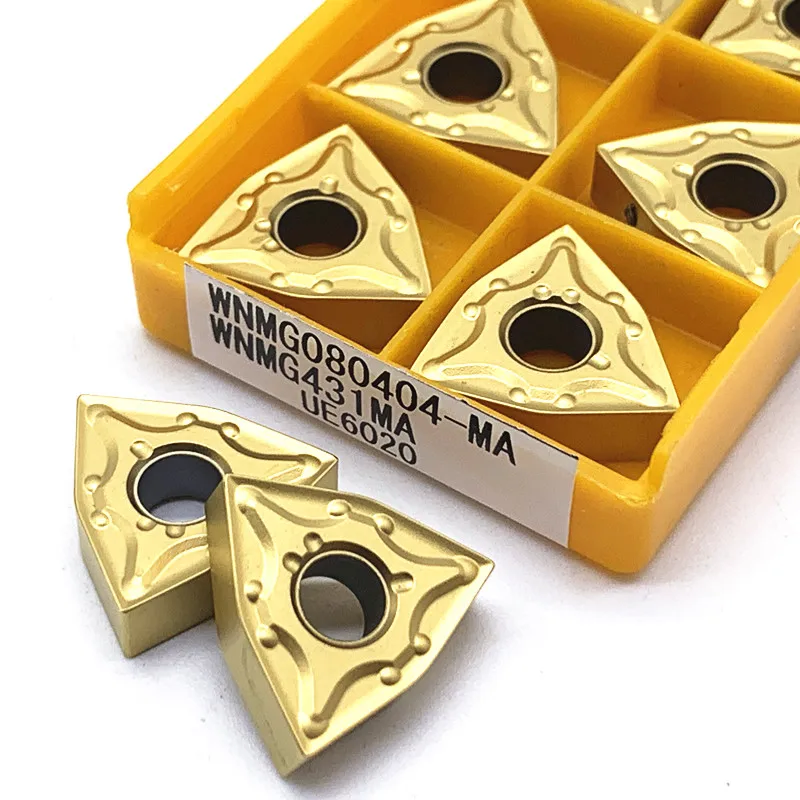 10 قطعة WNMG080404 مللي أمبير VP15TF UE6020 كربيد إدراج الخارجية تحول أداة المعادن باستخدام الحاسب الآلي تحول إدراج أداة القطع