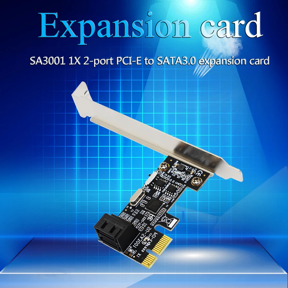 Imagem -03 - Portas Sata Iii Pcie Placa de Expansão Sata 3.0 para Pci-e 1x Controlador Cartão Pci Express Adaptador Conversor com Suporte Novo Sa3001