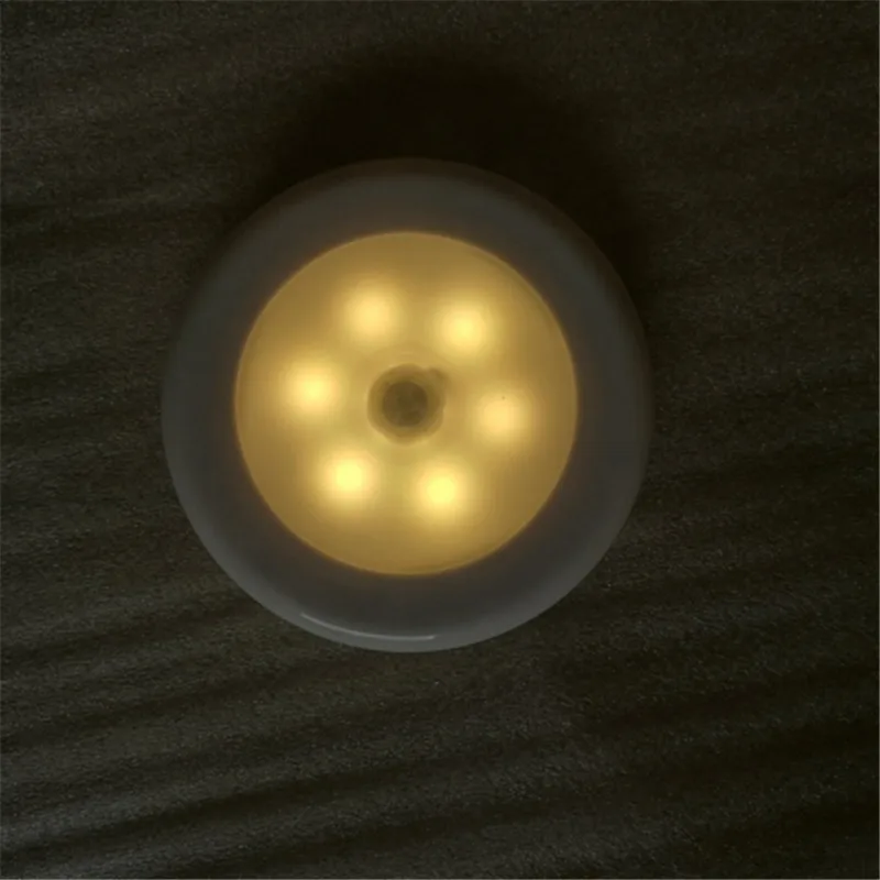 Capteur de mouvement infrarouge à 6 LED, 3 pièces, activation lumineuse, veilleuse, allumage/extinction automatique, batterie pour couloir, livraison directe