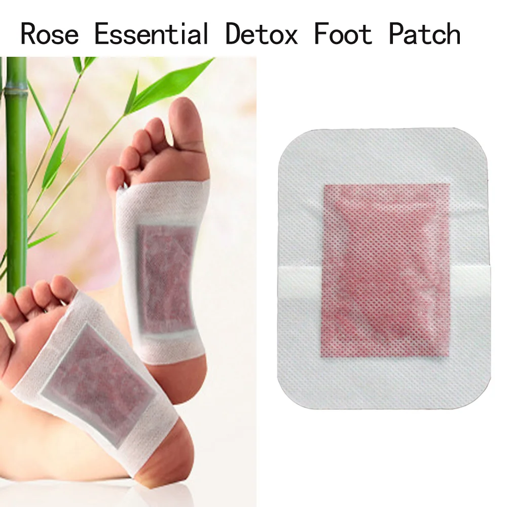 1pc Rose Detox Foot Patches Pad Weight Loss Slimming Cleansing Herbal Sticker Body Health Adhesive Pads Remove Toxin Foot Care