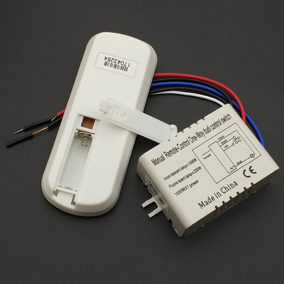 1 Way Wireless ON / OFF 220V Lamp Remote Control Switch Receiver Transmitter 220 V One-Way