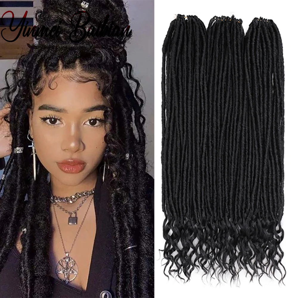 16 20 Inch Nữ Thần Tóc Giả Locs Móc Thắt Bím Tóc Tổng Hợp Bện Làm Tóc Cho Nữ Mềm Mại Deadlocks Tự Nhiên Dây Viền Bèo