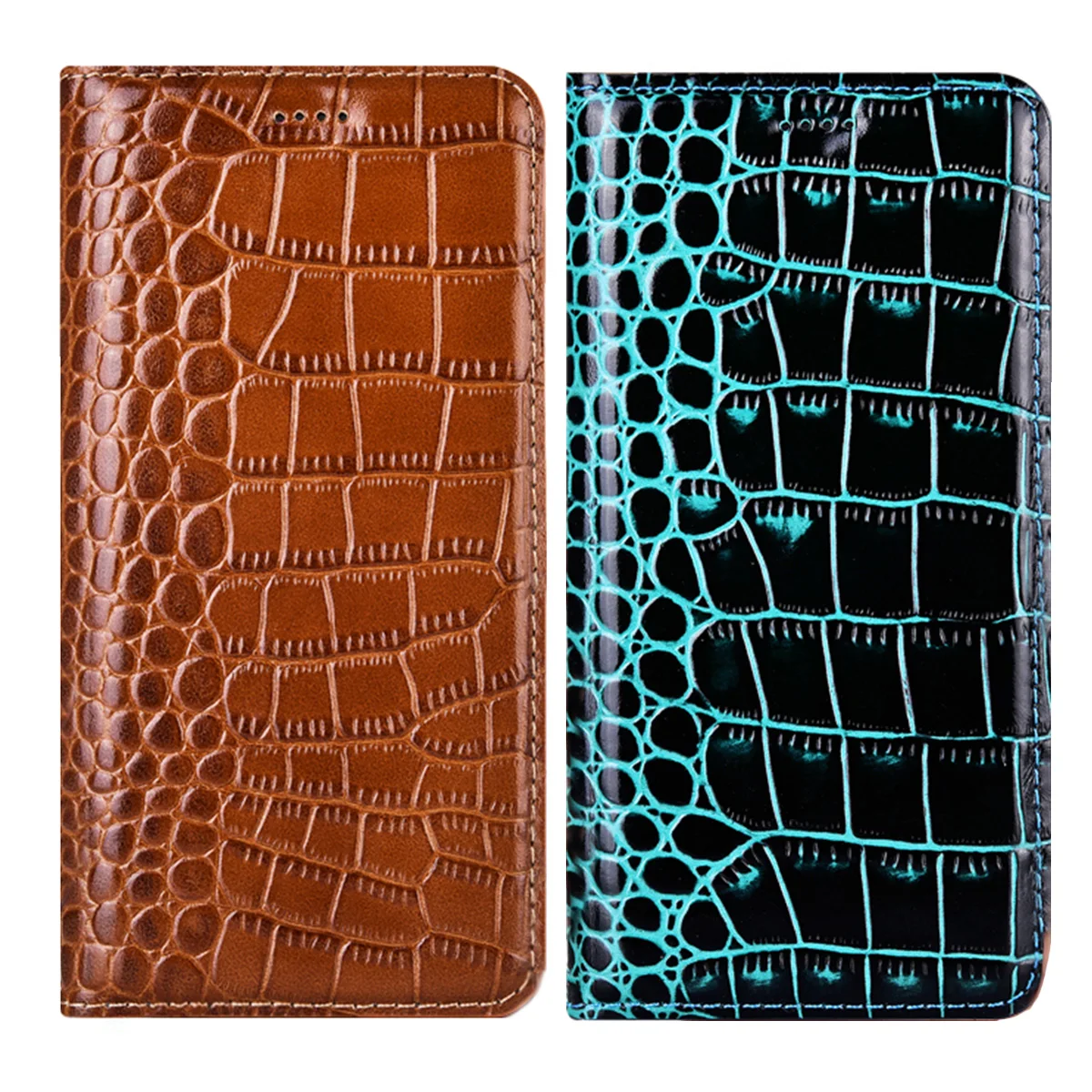 N20 Crocodile Genuine Leather Flip Phone Case For DOOGEE N20 Pro X95 X90 Y9 Plus Cover Luxury Full Protection Case Coque