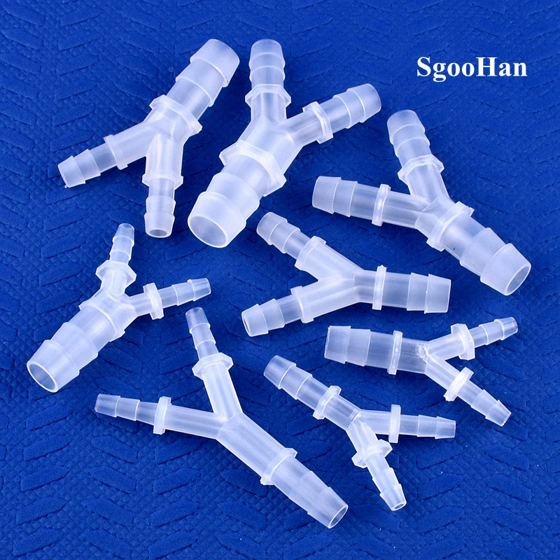 5~200Pcs 4~12mm PP Y-Type Reducing Tee Connectors Aquarium Tank Aerator Fittings Garden Irrigation Watering Pagoda Hose Joints