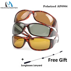 Maximumcatch Tortoise Frame Fly Fishing Polarized Sunglasses Gray/Yellow/Brown Fishing Sunglasses