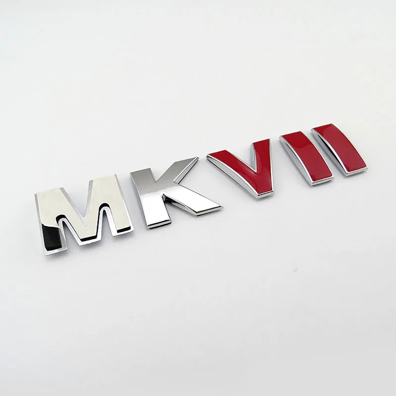 3D MKVII car grille Grill Emblem and rear truck Chrome Red Badge Car Sticker for VW Golf MK7