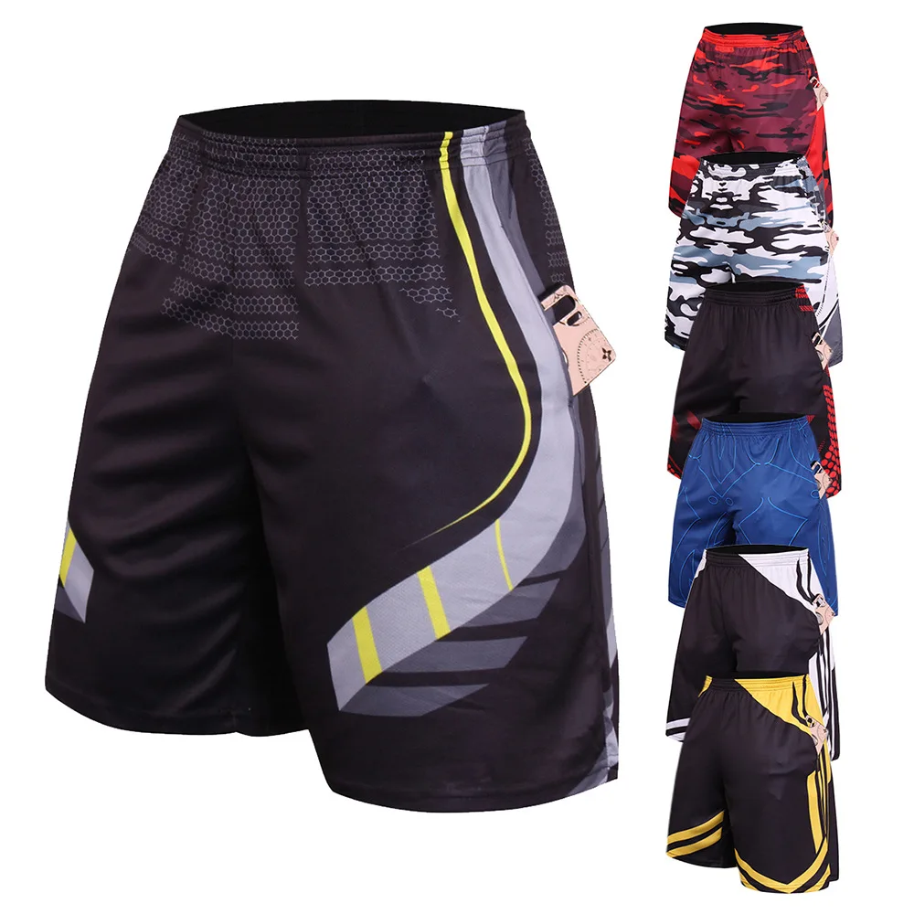 Men's Running Shorts With Phone Pocket Sports Quick Drying Jogging Gym Short Pants Male Jogging Workout Fitness Training Shorts