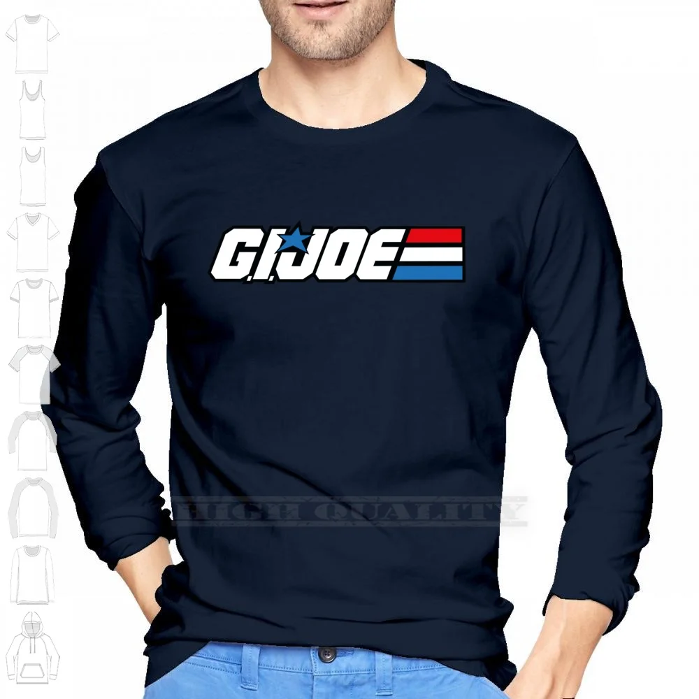 G.i. Joe Classic Logo 100% Cotton Long Sleeve T Shirt G I Joe Gijoe Gi Joe Retro Classic 80s Cartoon Tee Short Sleeve Long