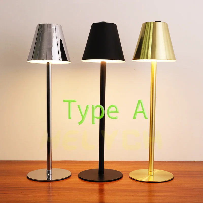 Modern 3 Color LED Touch Dimming Rechargeable Night Light USB Charging Cordless Desk Light Hotel Bar Bedroom Bedside Table Lamp
