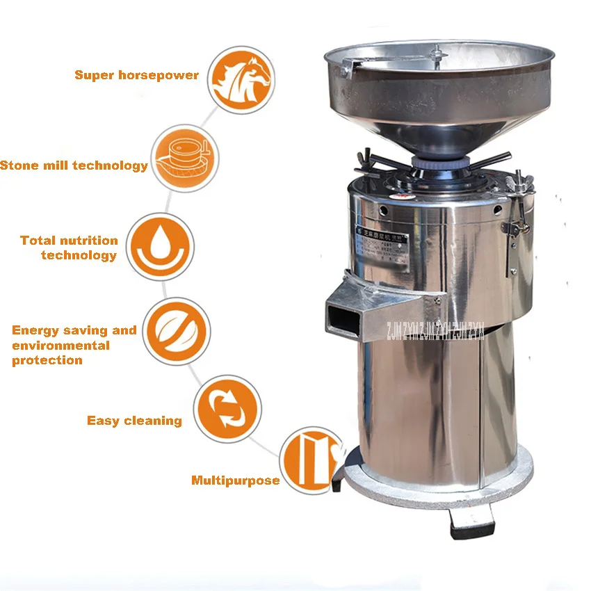 160 Commercial เนยถั่วลิสงบดโรงงานคอลลอยด์ Sesame PASTE เครื่อง Jam เครื่องบดเครื่องบด Refiner 220V 1.5Kw