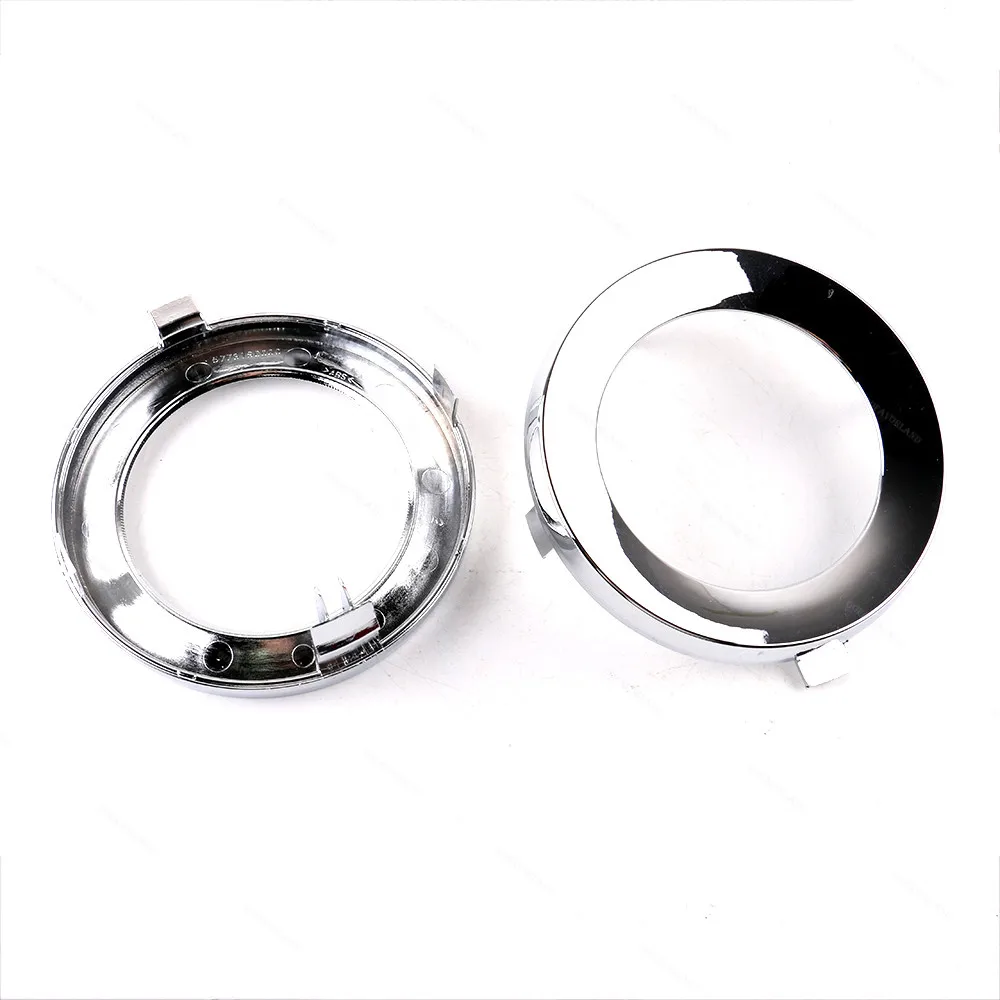 57731SC000 2Pcs Fog Light Lamp Ring Cover Trim  Driver Or Passenger Side Chrome For Subaru Forester 2009 2010 2011 2012 2013