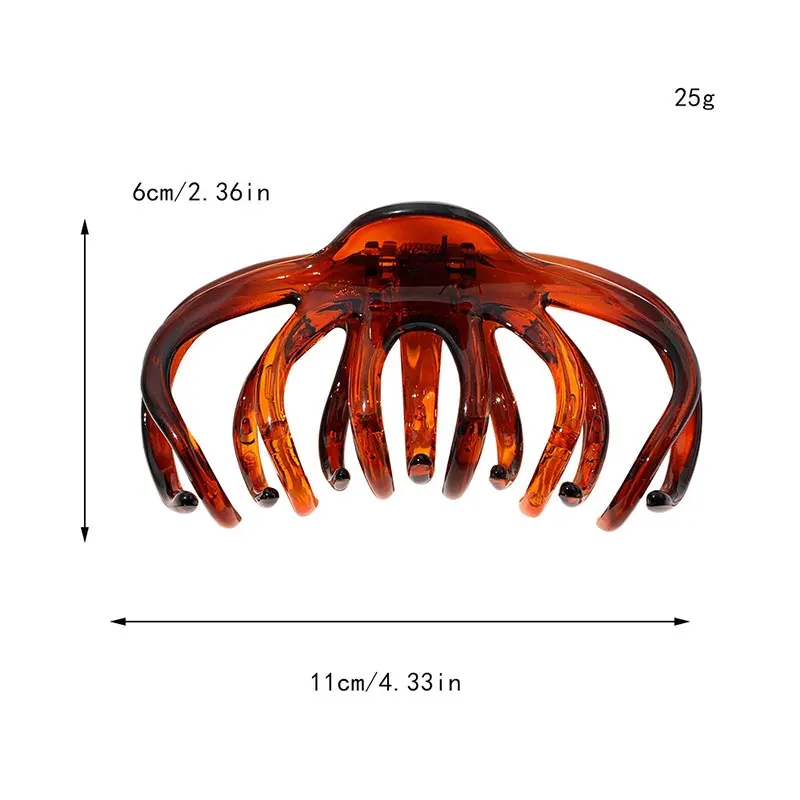 Transparent Hollow Hair Clips Crab Women Girls Hair Accessories Solid Color Big Size Plastic Hair Claws Korean Acrylic Barrette