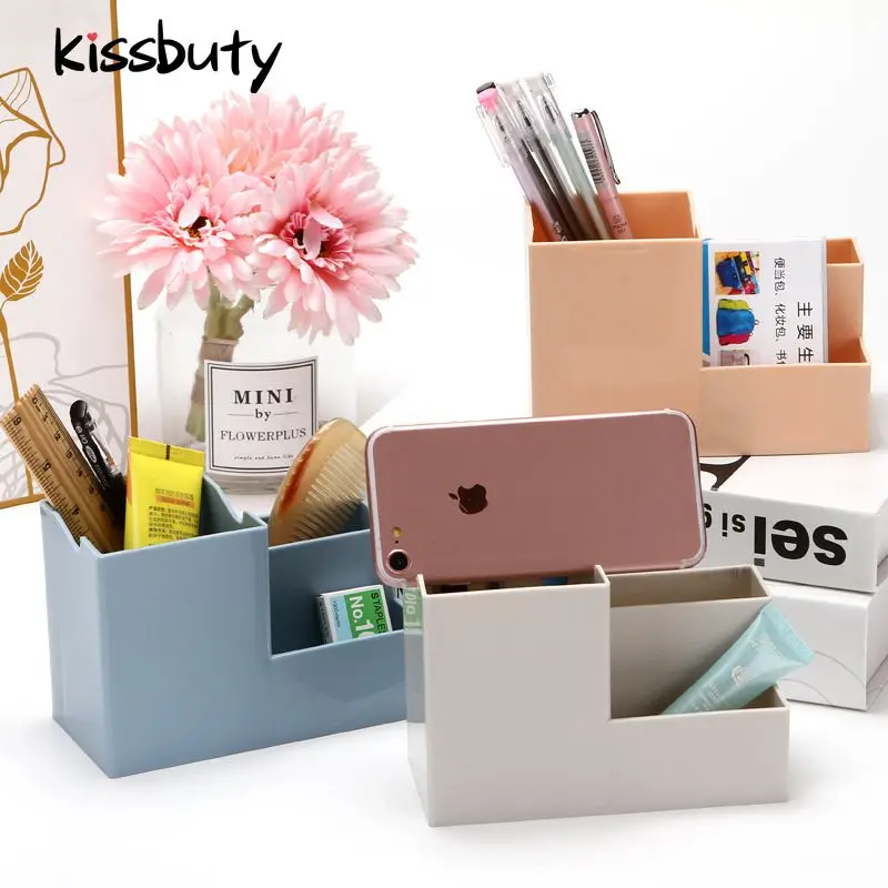 1Pc Creative Multi-function Pen Holder Desktop Storage Box Stationery Cute Desk Accessories Kawaii Desk Organizer School&Office