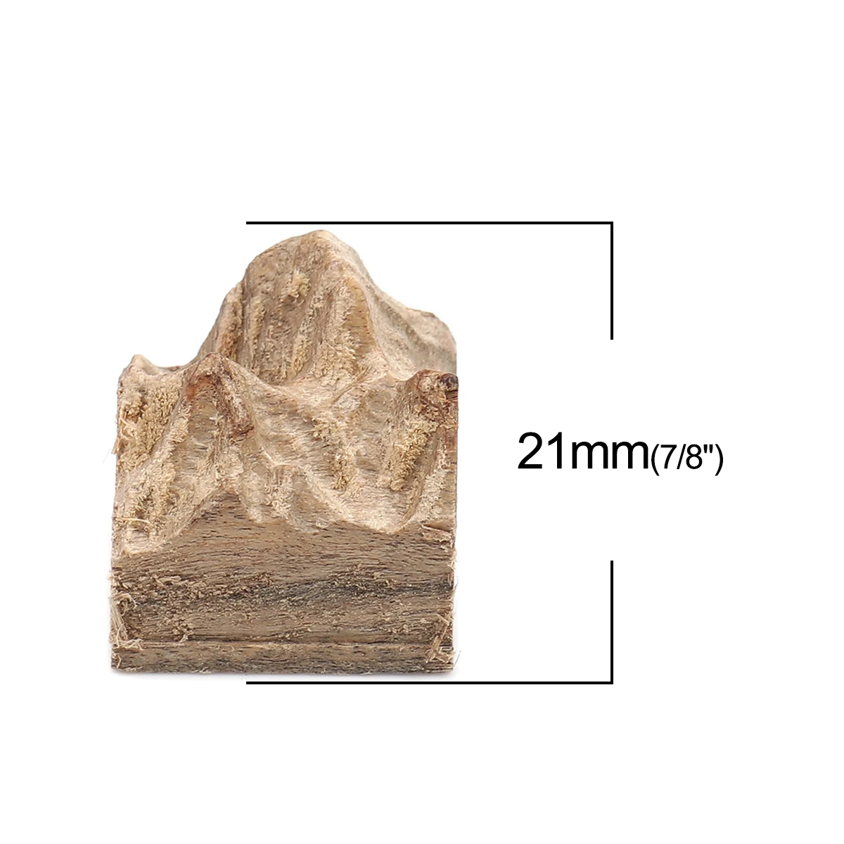 Gorące drzewo sandałowe biżuteria z żywicy Craft materiał do wypełniania Khaki Mountain naszyjnik pierścionki DIY ustalenia 34mm x 22mm, 1 sztuka