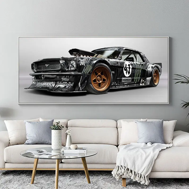 

Wall Art Cuadros For Living Room Bedside Home Decor Posters Ford Mustang Rtr Car Sports car Canvas Painting And Prints Unframed