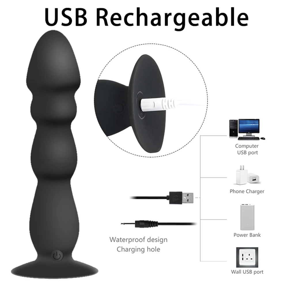 10 Speeds Wireless Remote Anal Dildo Male Prostate Massager Strong Sucker Unisex G-spot Stimulator Anus Penis Vibrator Sex Toys