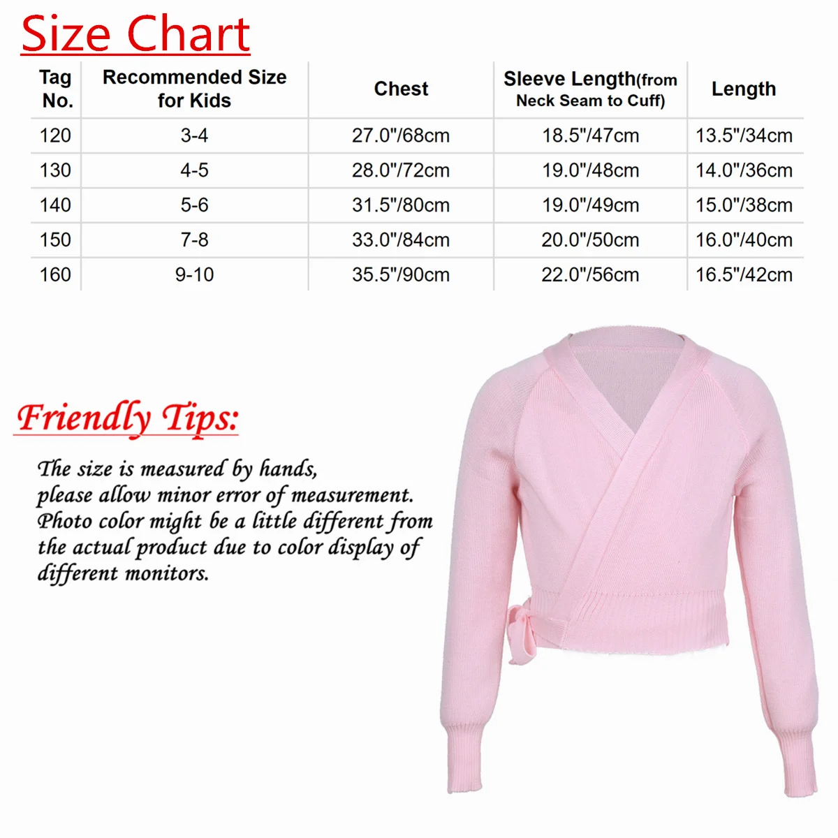 Kids Girls Ballet Gymnastics Leotard Cardigan Long Sleeve Knit Wrap Sweater Warm-up Coat Kids Latin Ballet Dance Wear