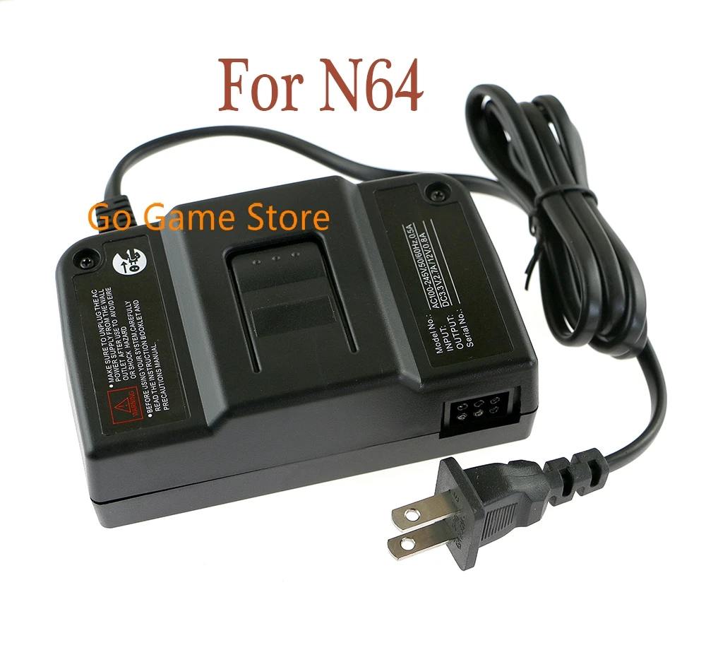 

10pcs For N64 black US Plug&EU Plug Black Wall Charger AC/DC Adapter Power Supply Charger