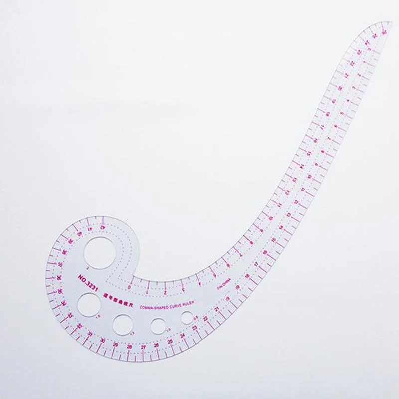 4 szt. Zestaw linijki do szycia miarka metryczna wzór krzywej klasyfikacja malowana ikona szablon pomiaru linijki