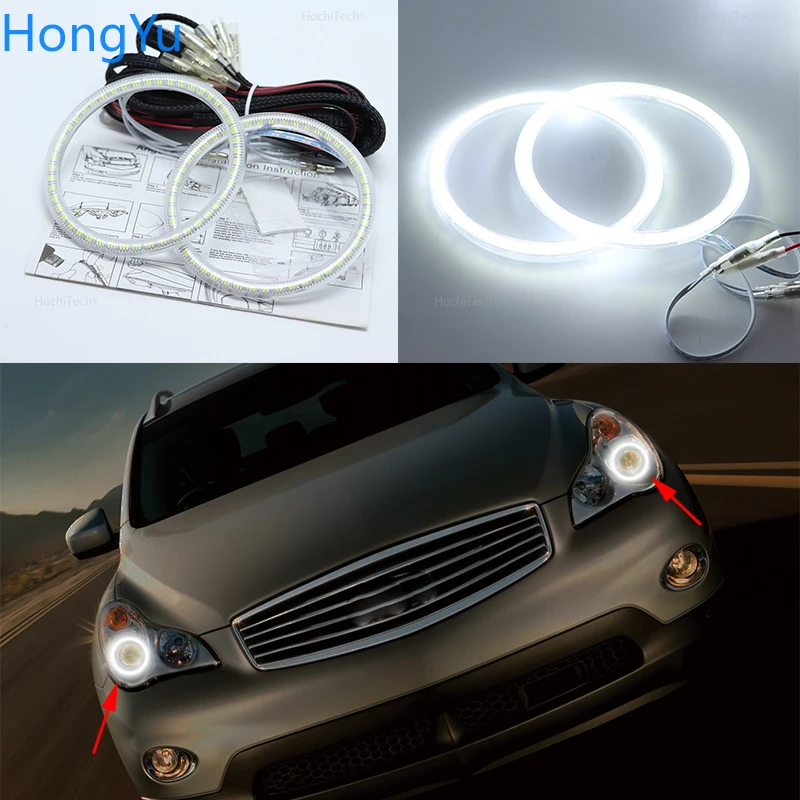 

For Infiniti QX50 2013 Super Bright white color 3528 SMD led Angel Eyes kit daytime running light DRL