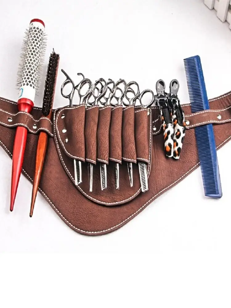 

Hairdresser Barber Hair Scissors Bag Shears Bags Tool Hairdressing Holster Pouch Holder Case with Waist Belt Rivet Clips Bag