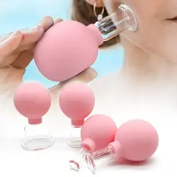 Copo de massagem sem rebarba muscular relaxamento ventosa rosto compacto massagem facial cupping celulite copo para a beleza