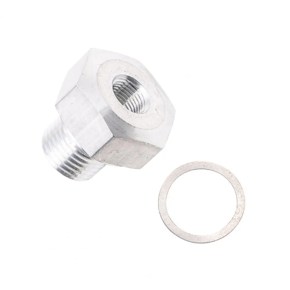 Aluminium Alloy Small Silver Color Oil Pressure Gauge Adapter Professional