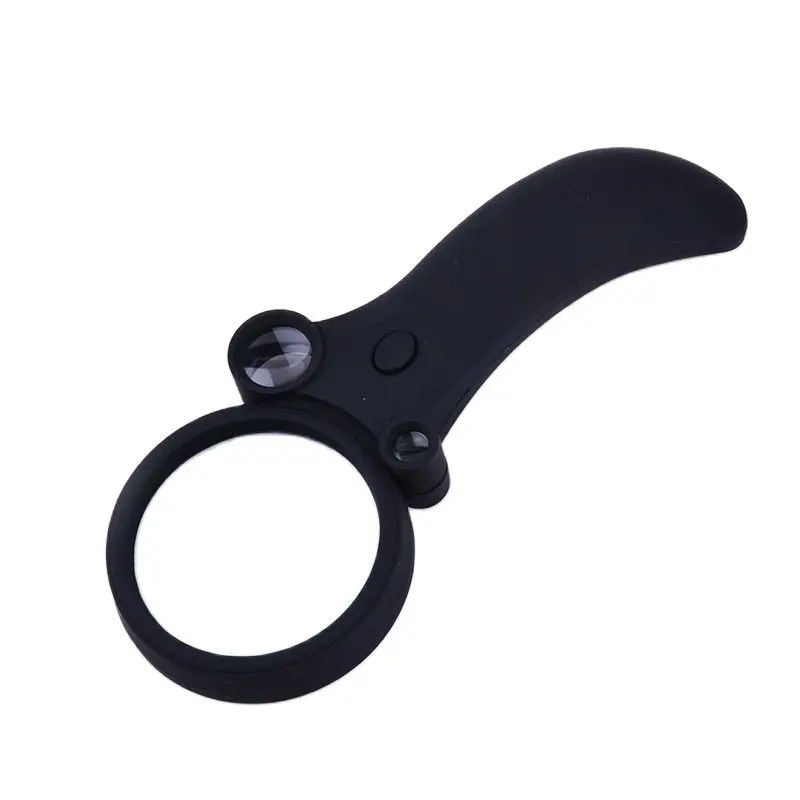 

Magnifying Glass Microscope Handheld Handle Lupa 2.5x Magnifier For Reading 3 Lens with LED Light Counterfeit 1 UV Light