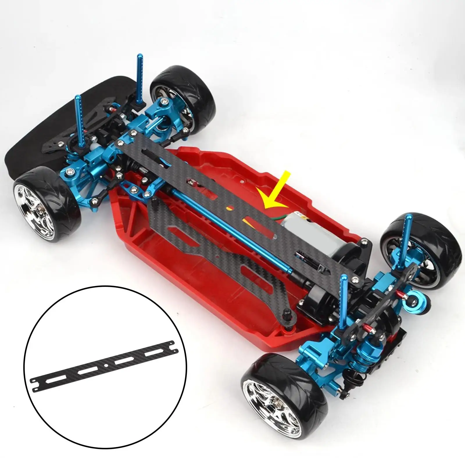 Górny pokład węgla wymień części akcesoria do 1/10 RC Car Tt-02B TT02