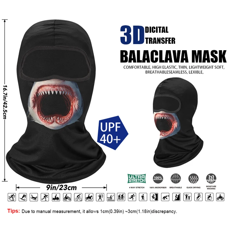 Protezione solare esterna Passamontagna traspirante Maschera a pieno facciale Militare Wargame Casco Fodera Cap Ciclismo Maschera da bicicletta Airsoft Sciarpa Cap