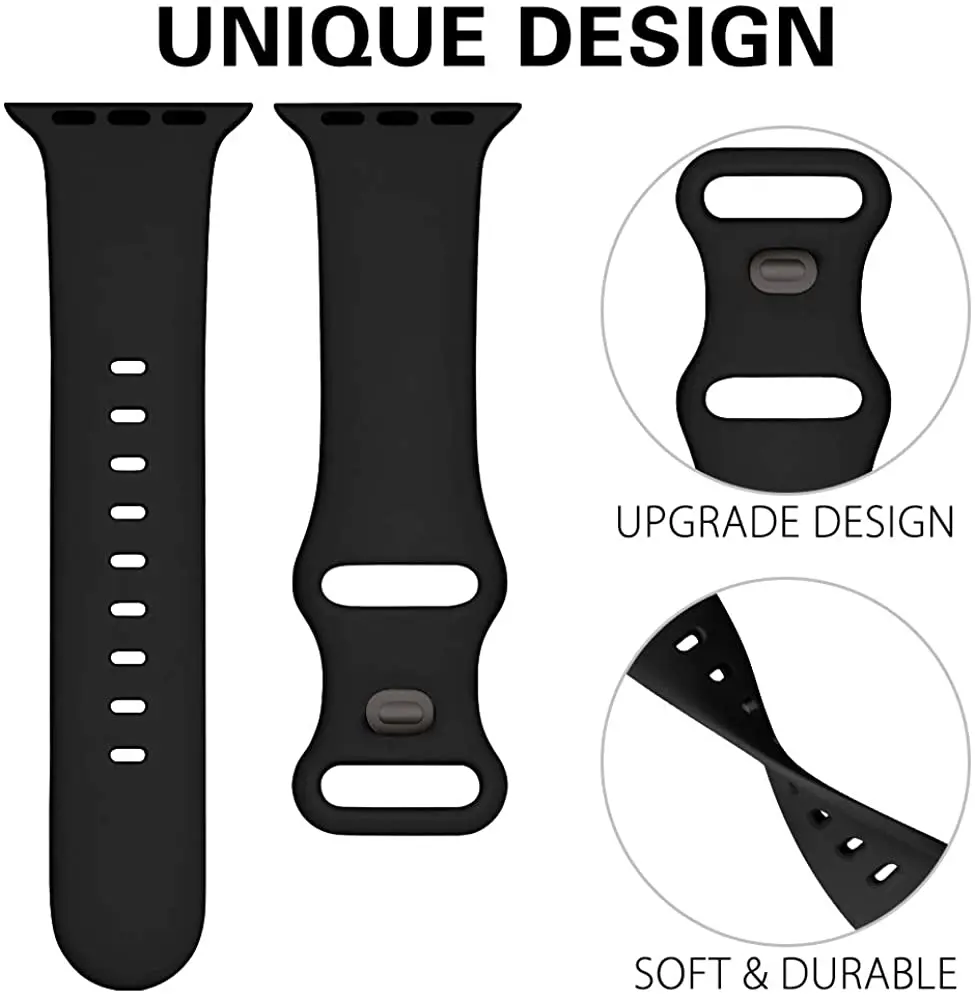 Silicone Strap For Apple Watch band 44mm 40mm 38mm 42mm 44 mm Rubber watchband smartwatch correa bracelet iWatch 3 4 5 6 se band