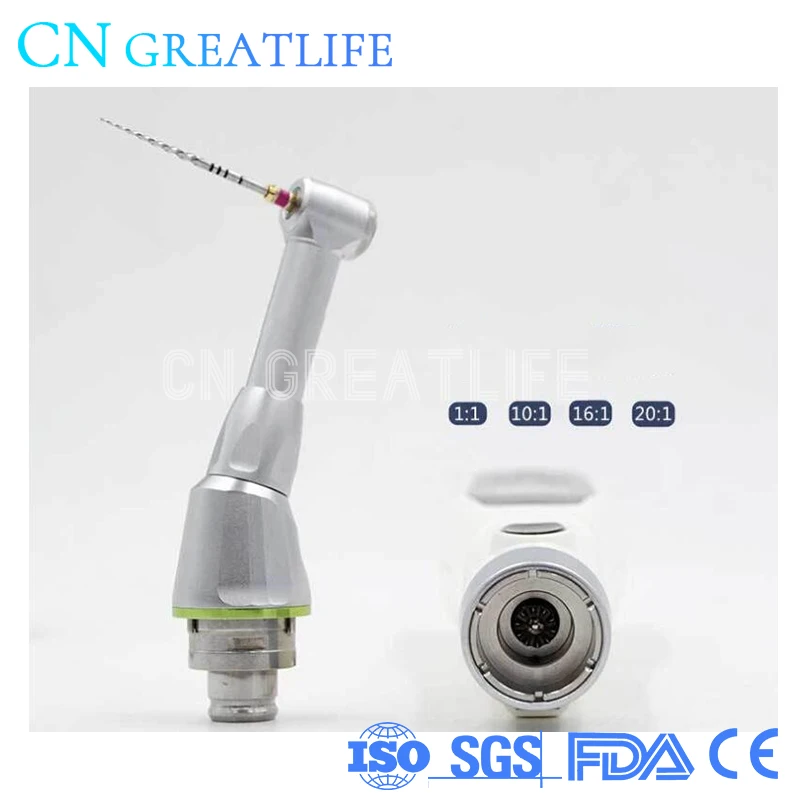 Push Button Chuck Style Dental Endo Rotary Motor Spare Parts 16:1 Endo Head for Engine File Fit in Contra Angle Handpiece